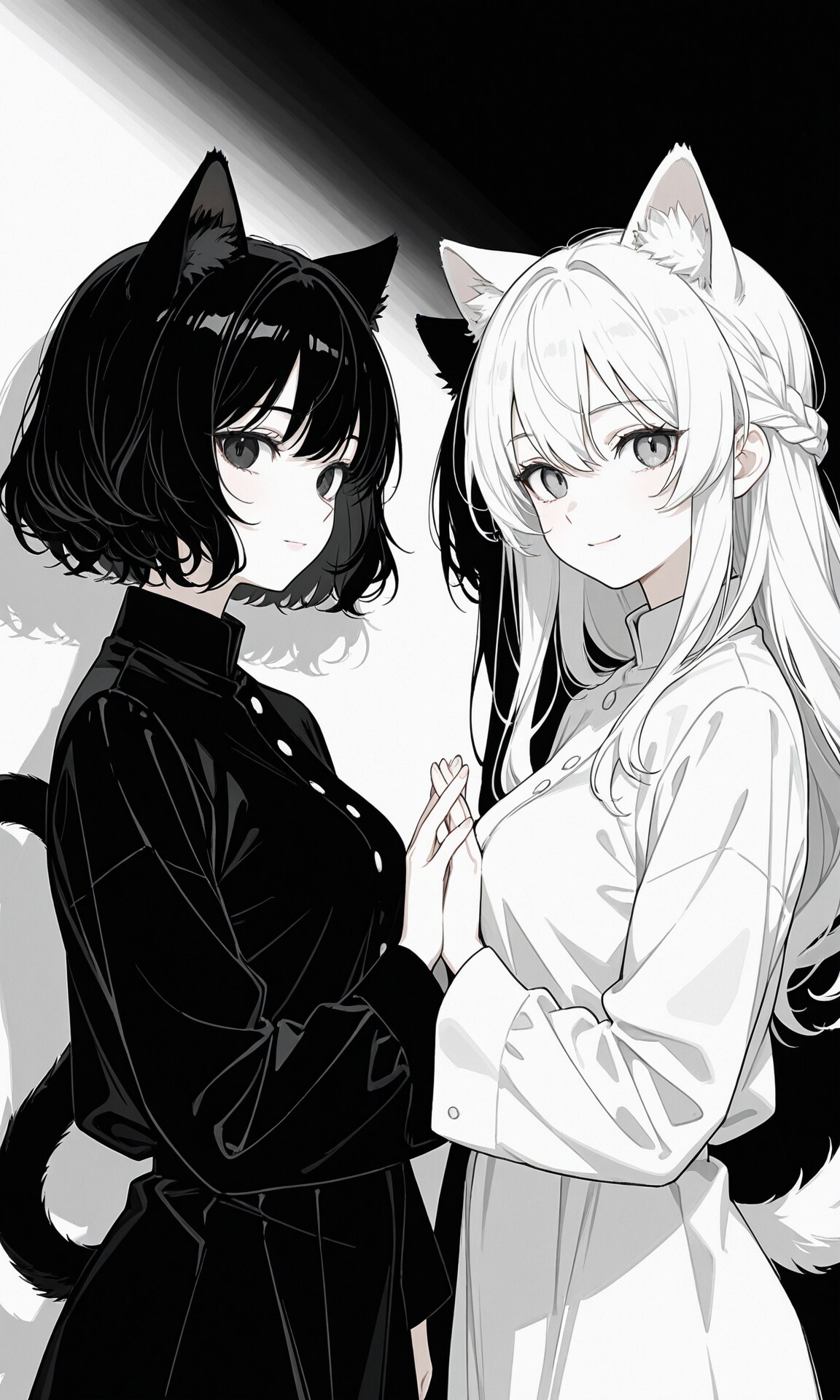 Contrast Cats | の人気AIイラスト・グラビア