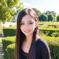 三つ編みの女の子。ブラック。 2枚目