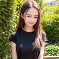 三つ編みの女の子。ブラック。 3枚目