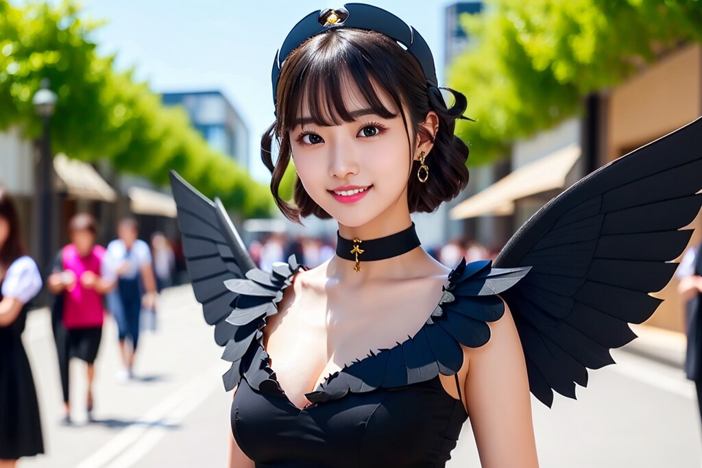 ショッピングモールの翼ゴスロリ