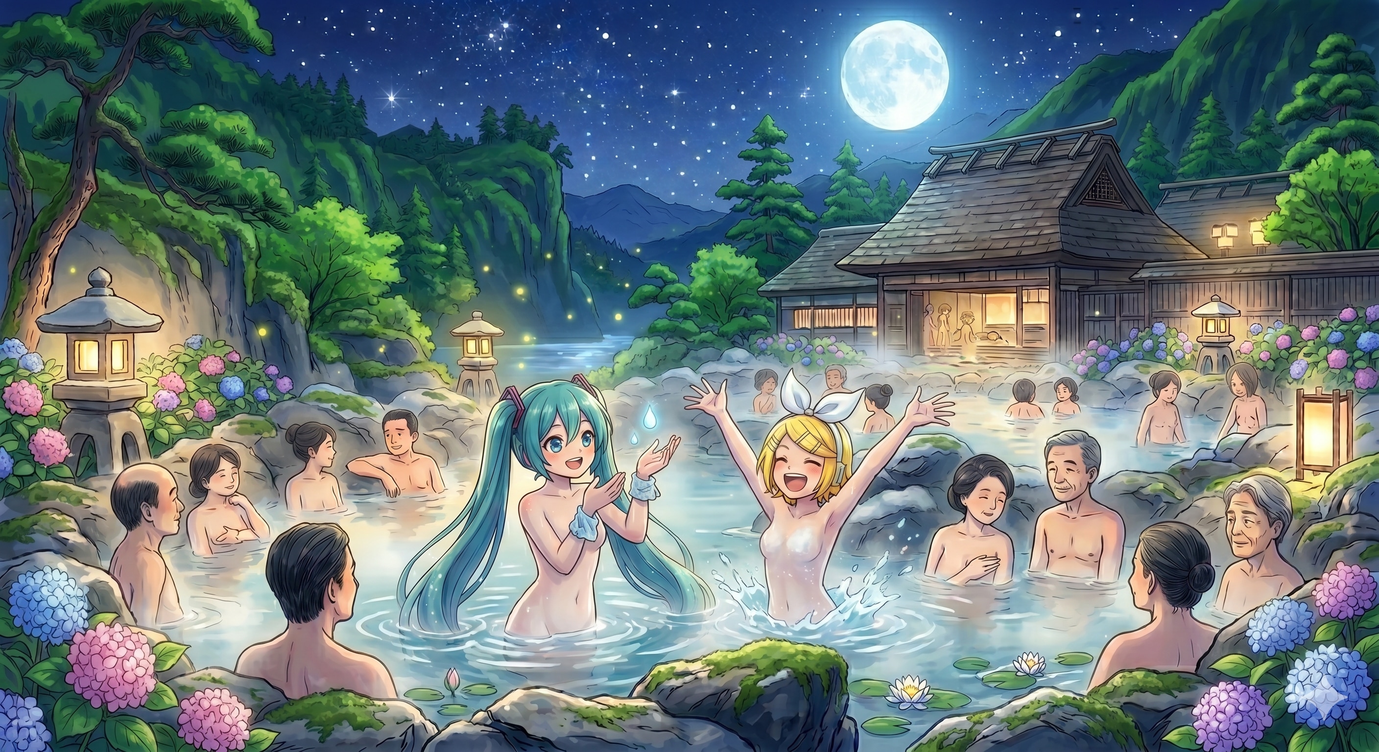 秘湯？で はしゃぐ歌姫たち🎶