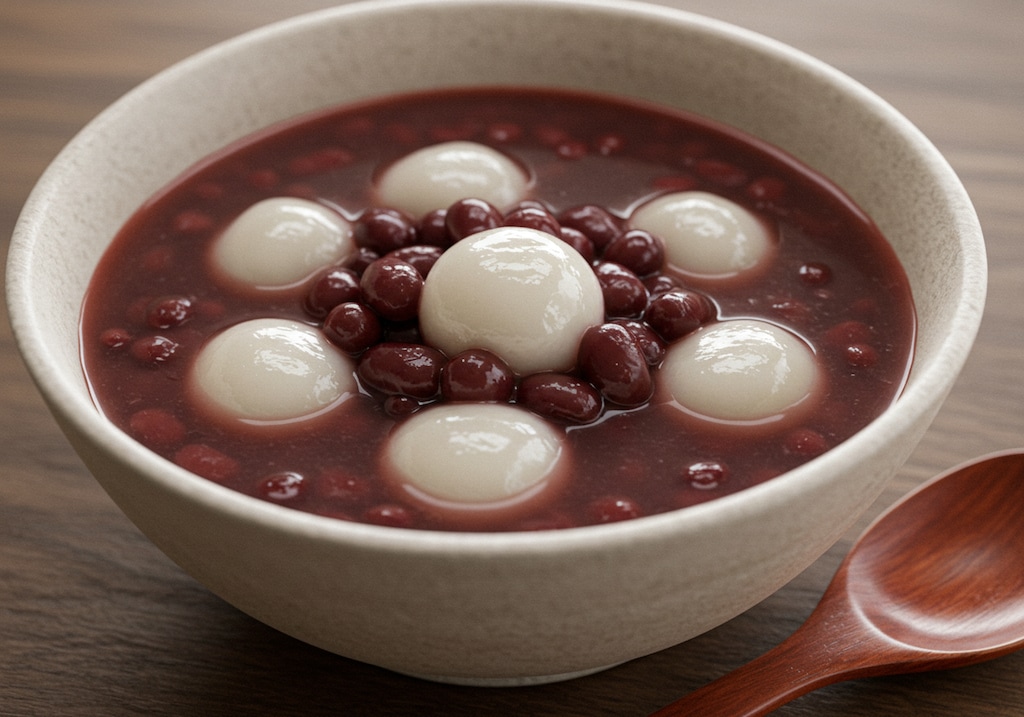 デザートの冷やし汁粉