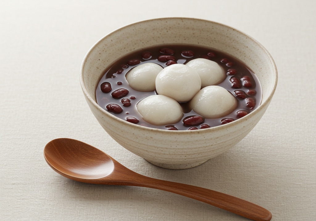 デザートの冷やし汁粉