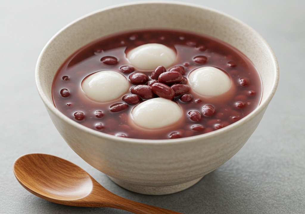 デザートの冷やし汁粉