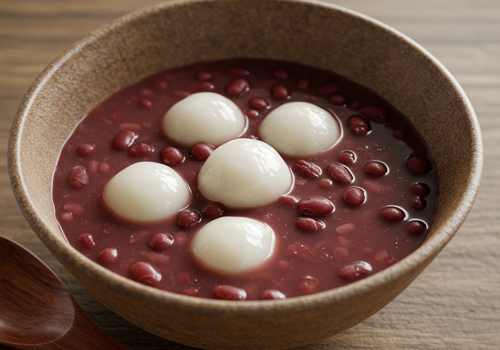 デザートの冷やし汁粉