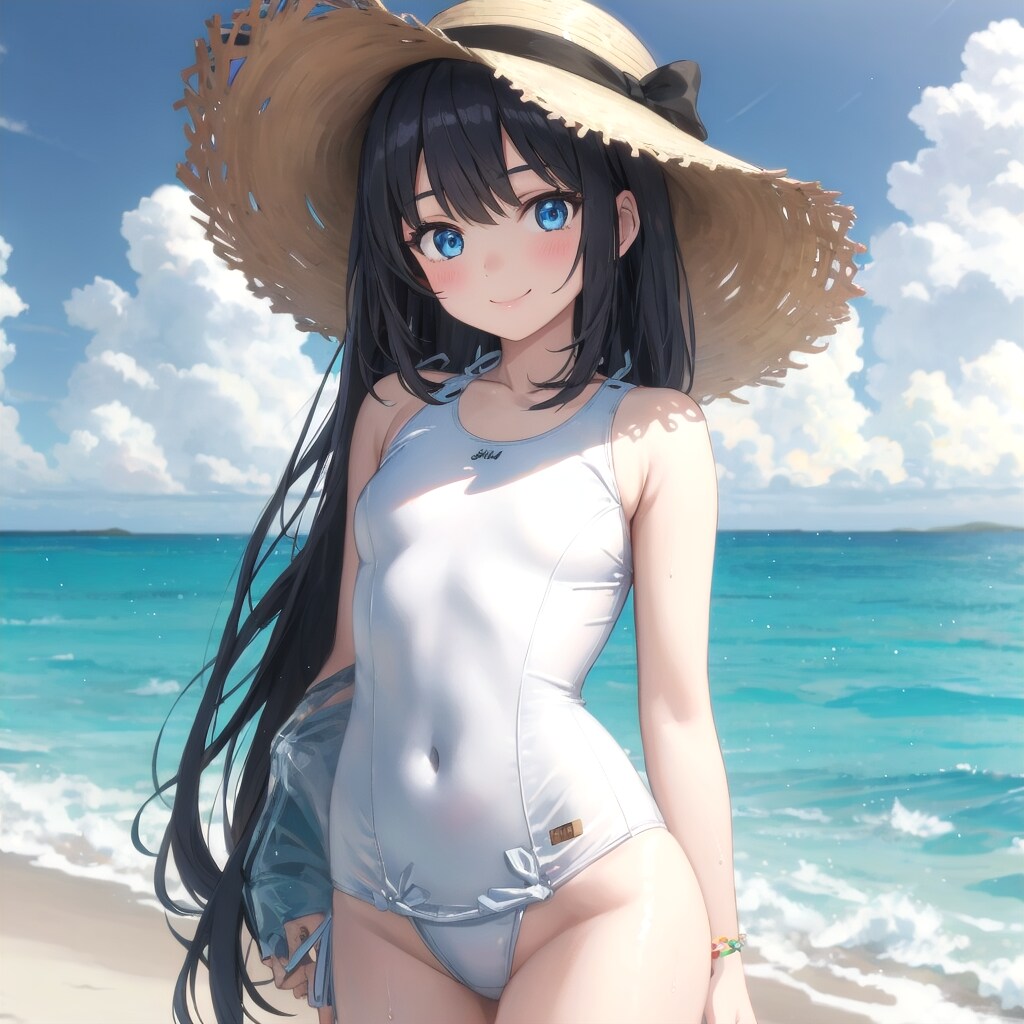 麦わら帽子の少女