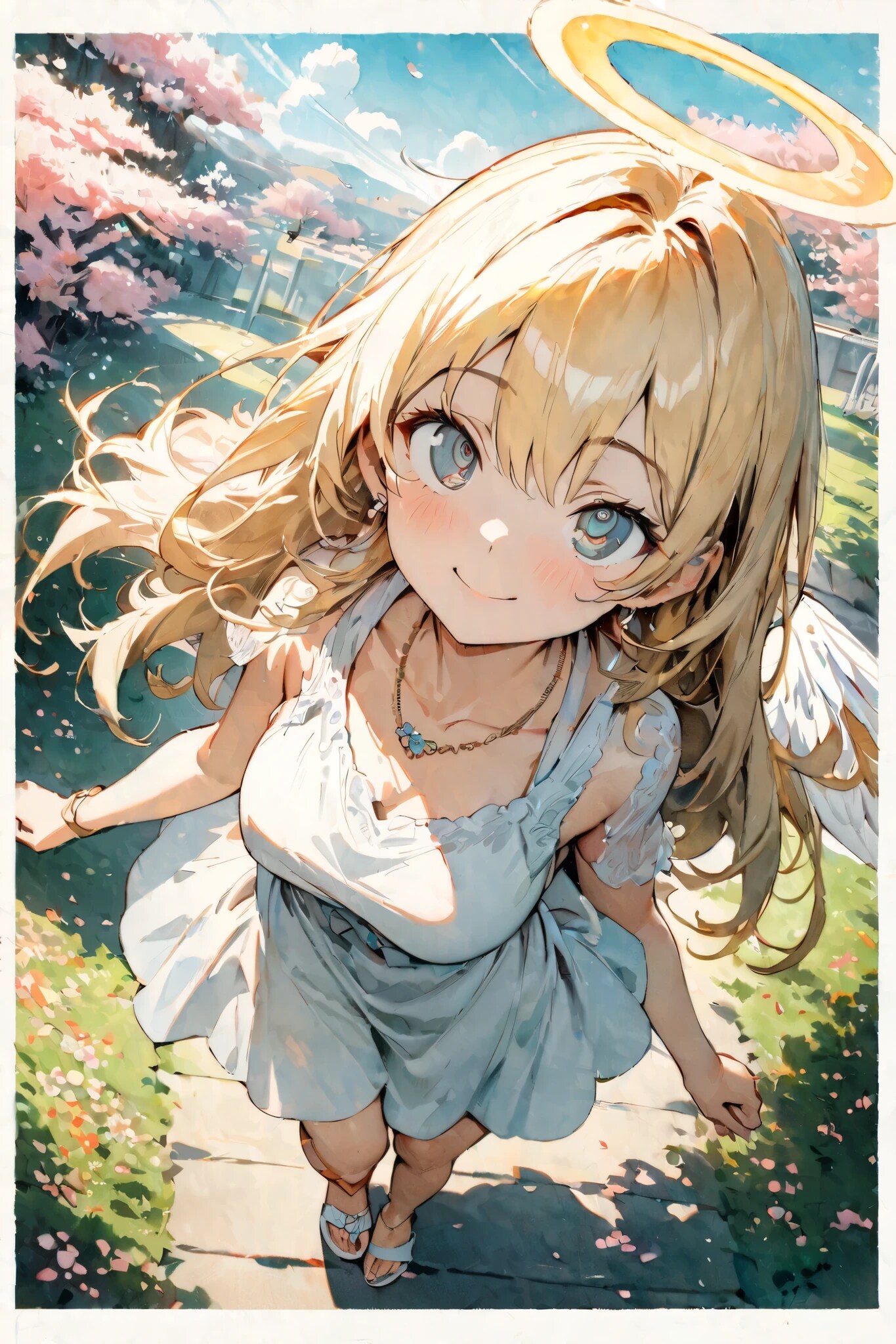 桜の下の天使