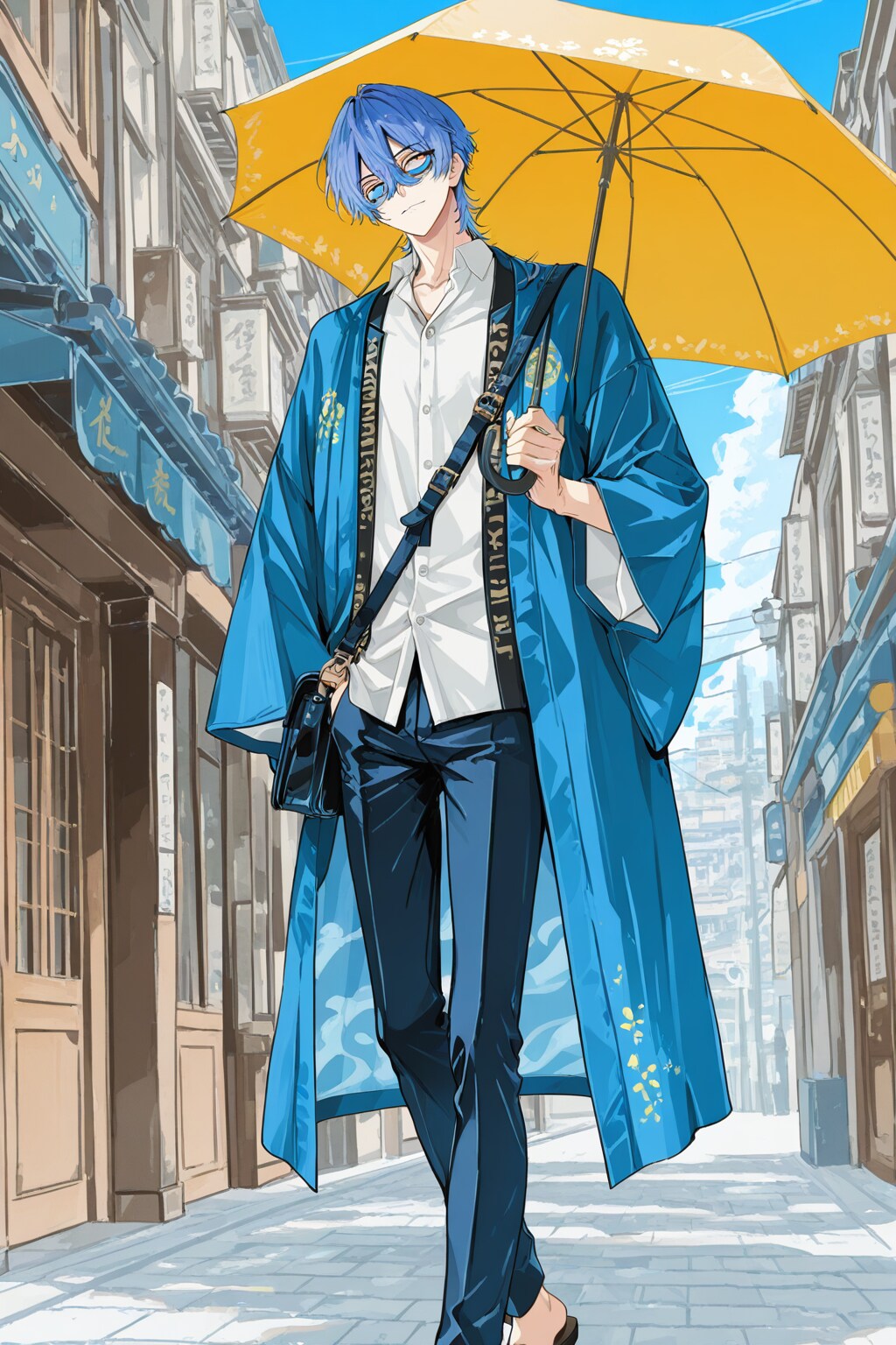 ５　日傘男子　颯爽と