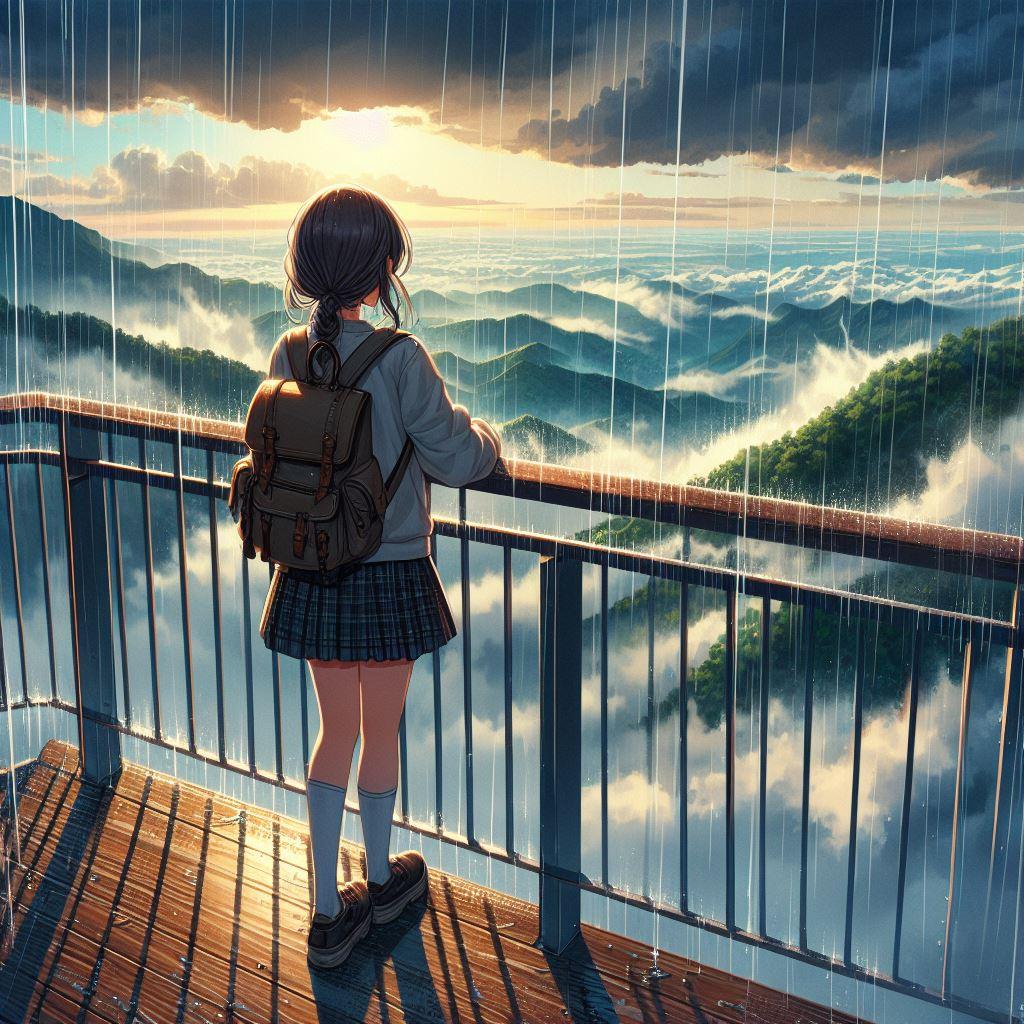 雨の展望台