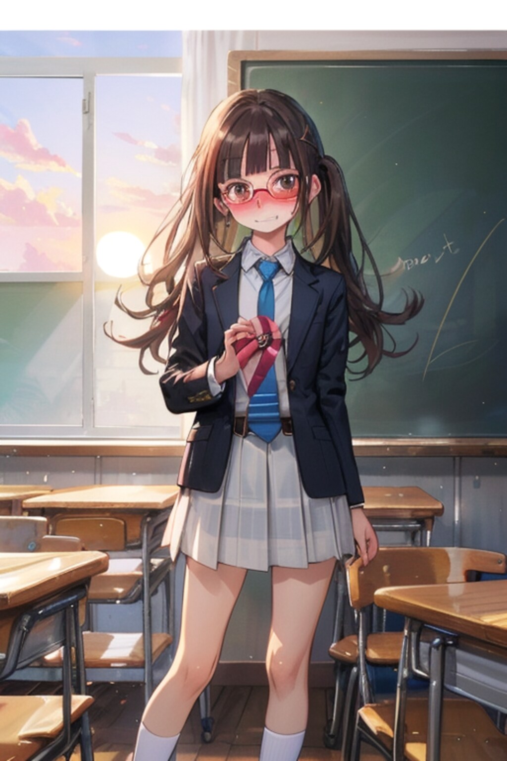 夕方の風景（頑張りすぎ１名）