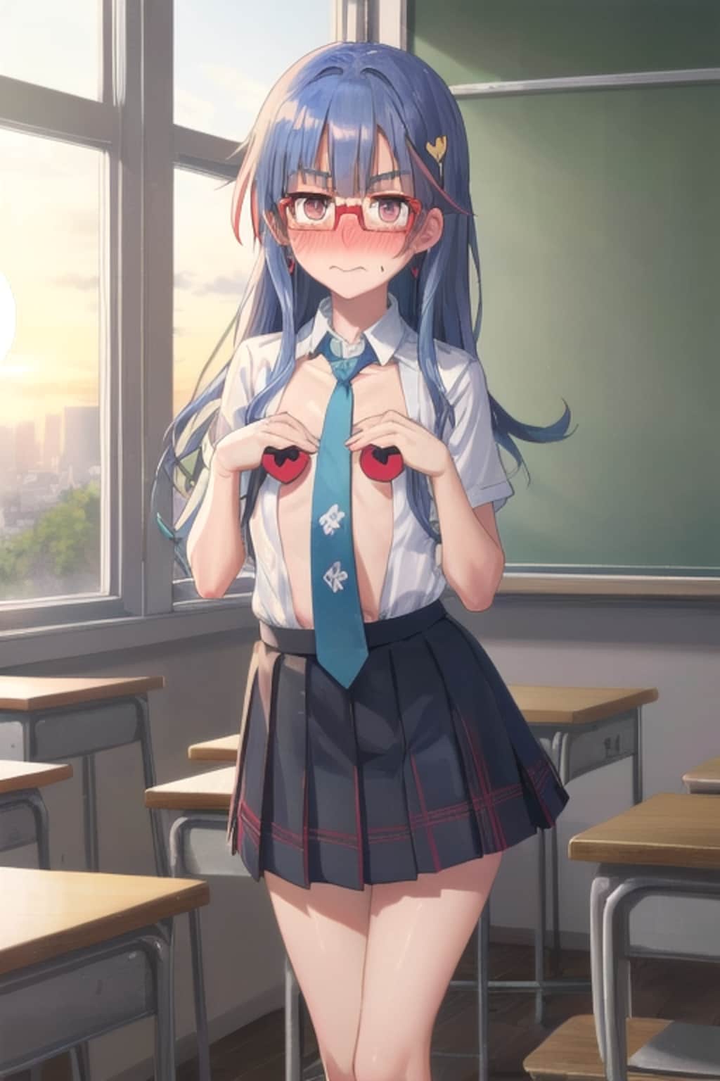 夕方の風景（頑張りすぎ１名）