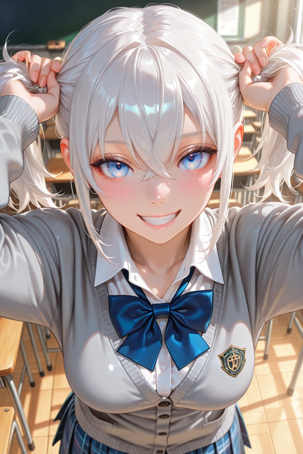 手ツインテ | の人気AIイラスト・グラビア