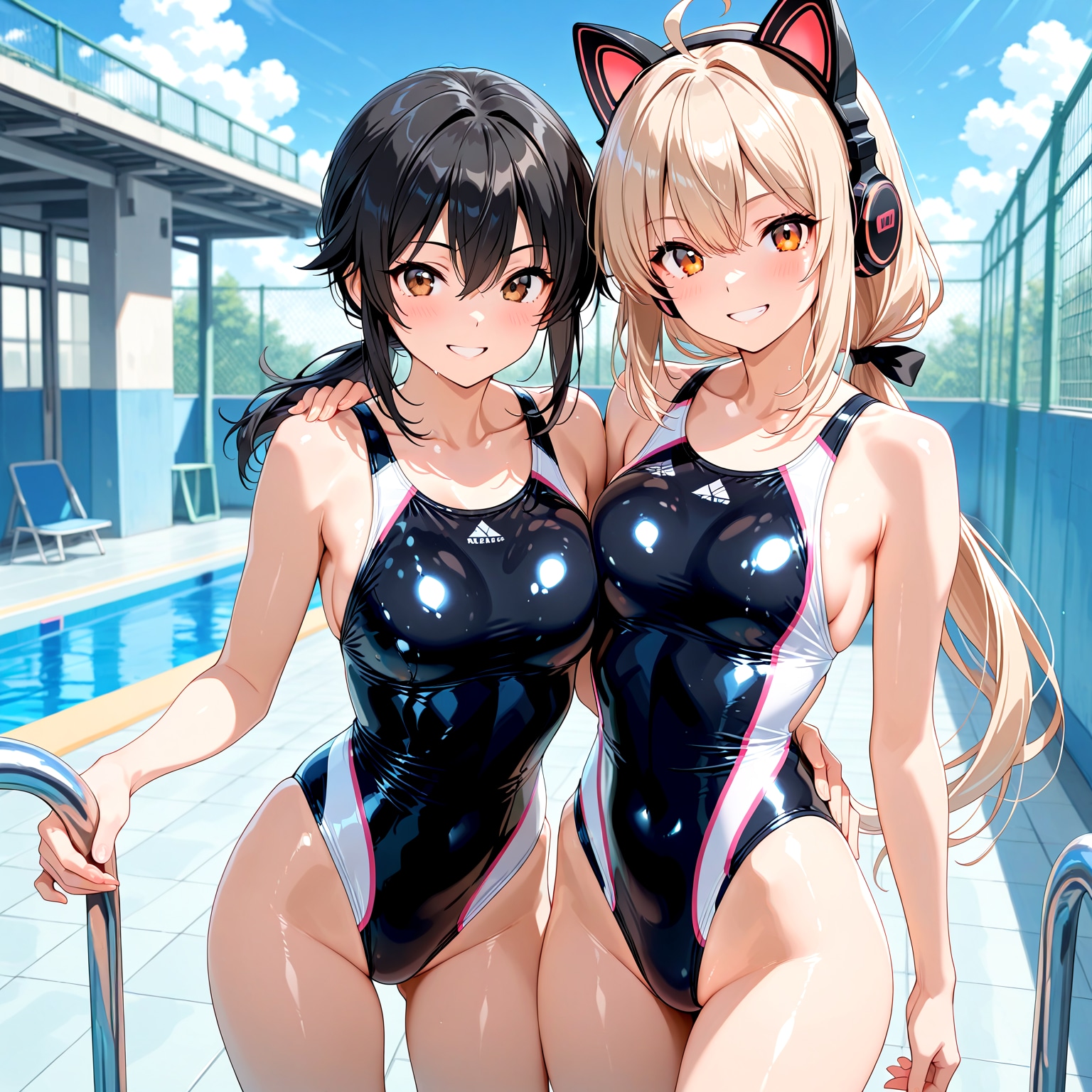 ふーこちゃんとローポニテ同士でツーショット