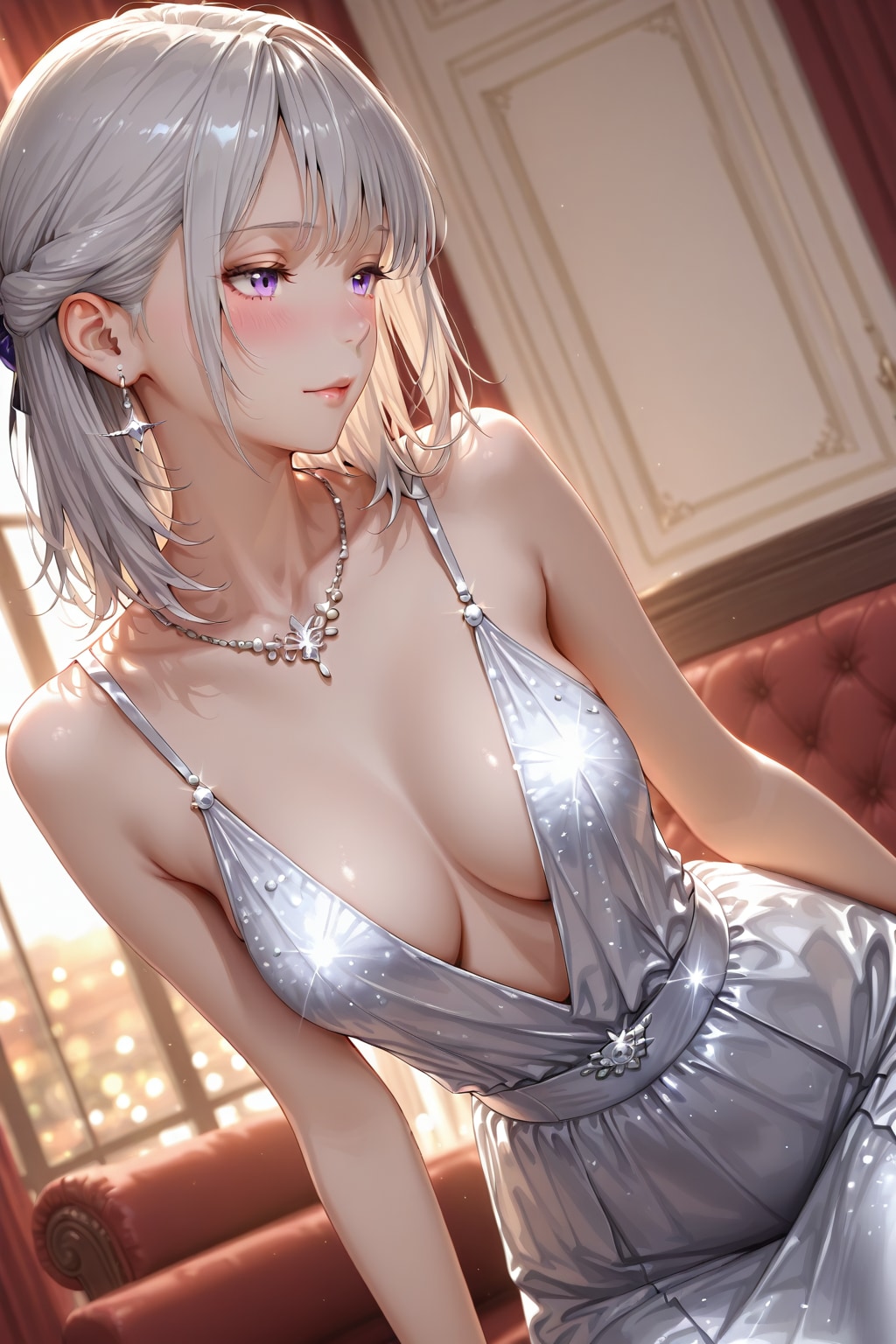 (1351)銀髪ちゃんドレス