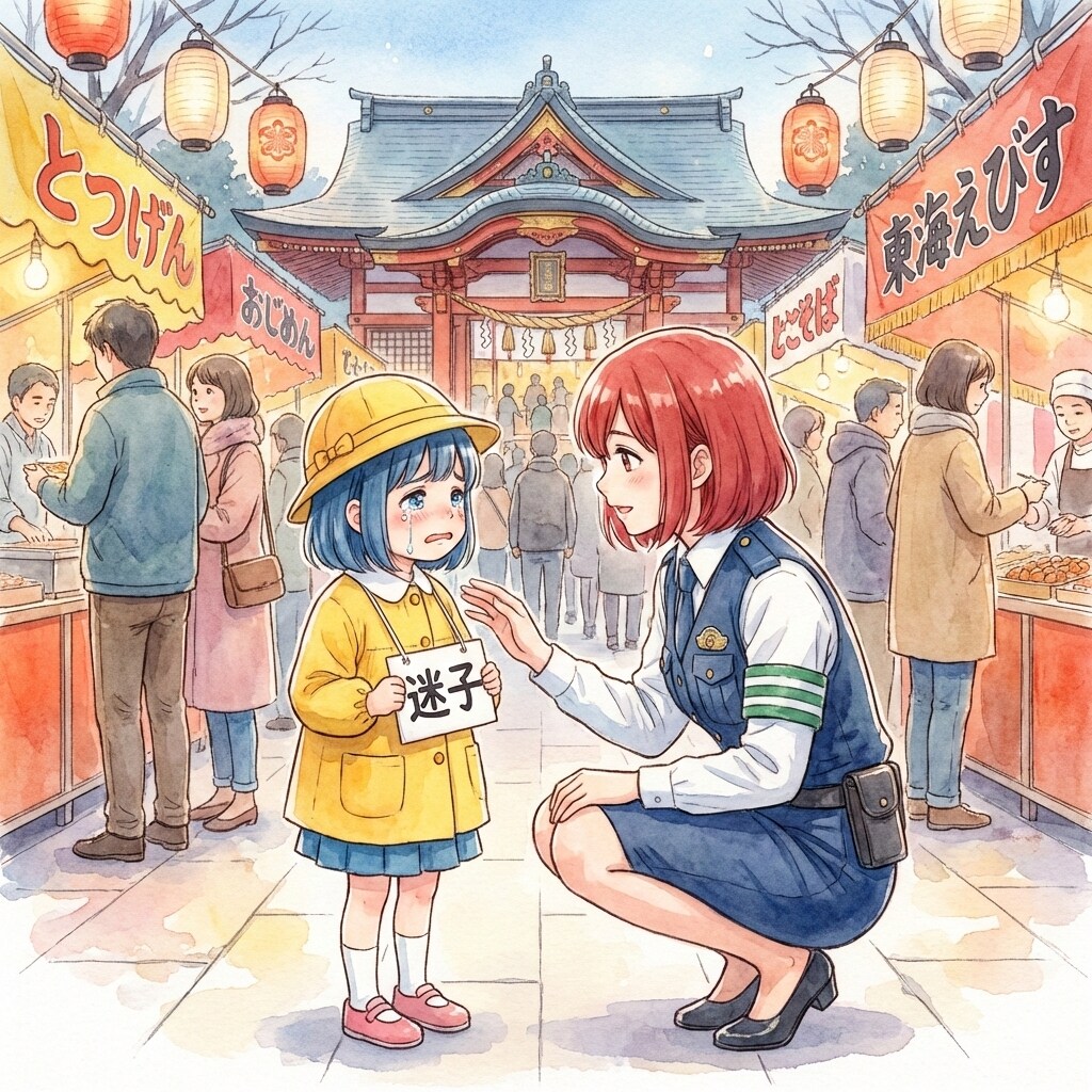 赤髪のお巡りさんと青髪の園児ちゃん