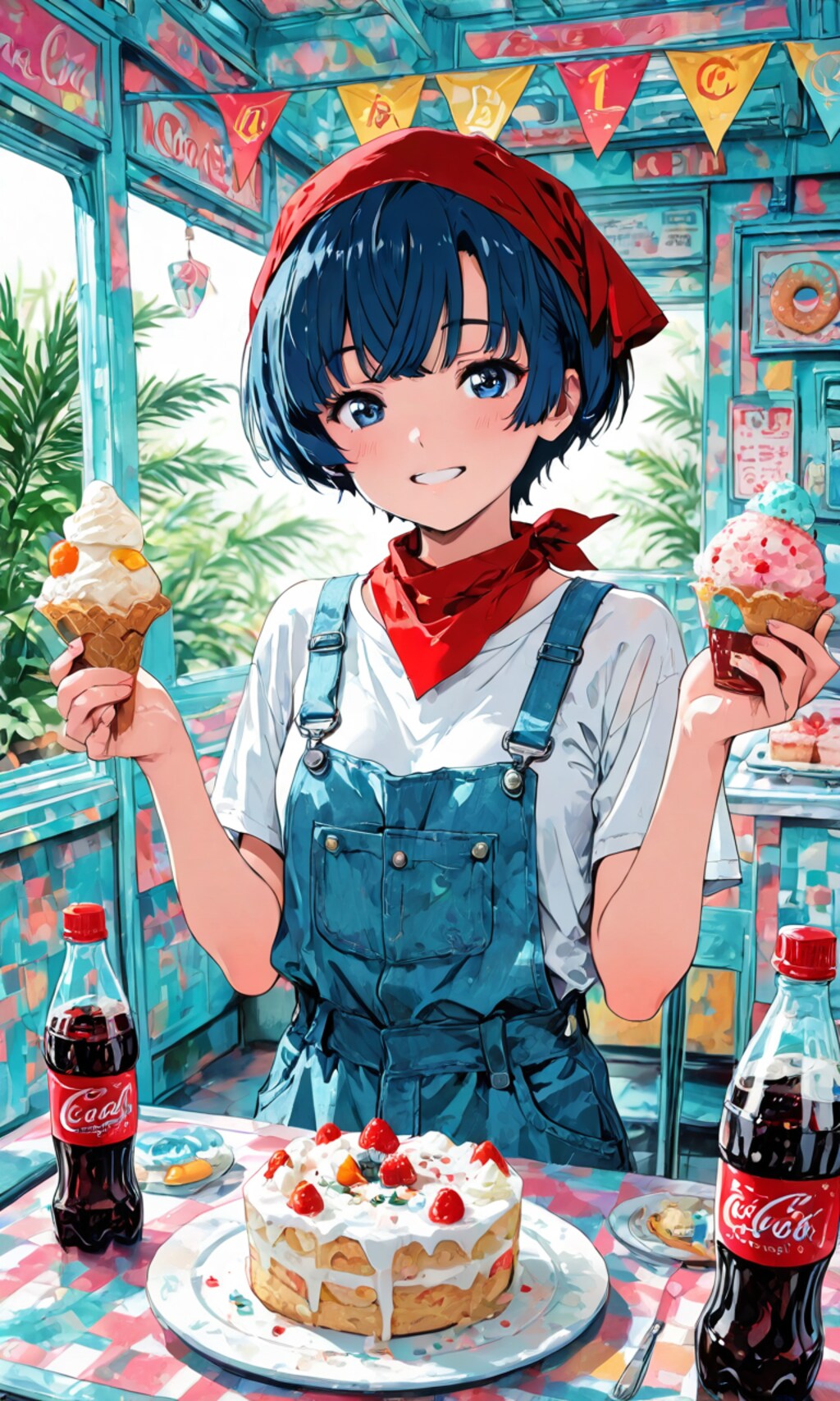 ケーキとアイスだ柑菜ちゃん