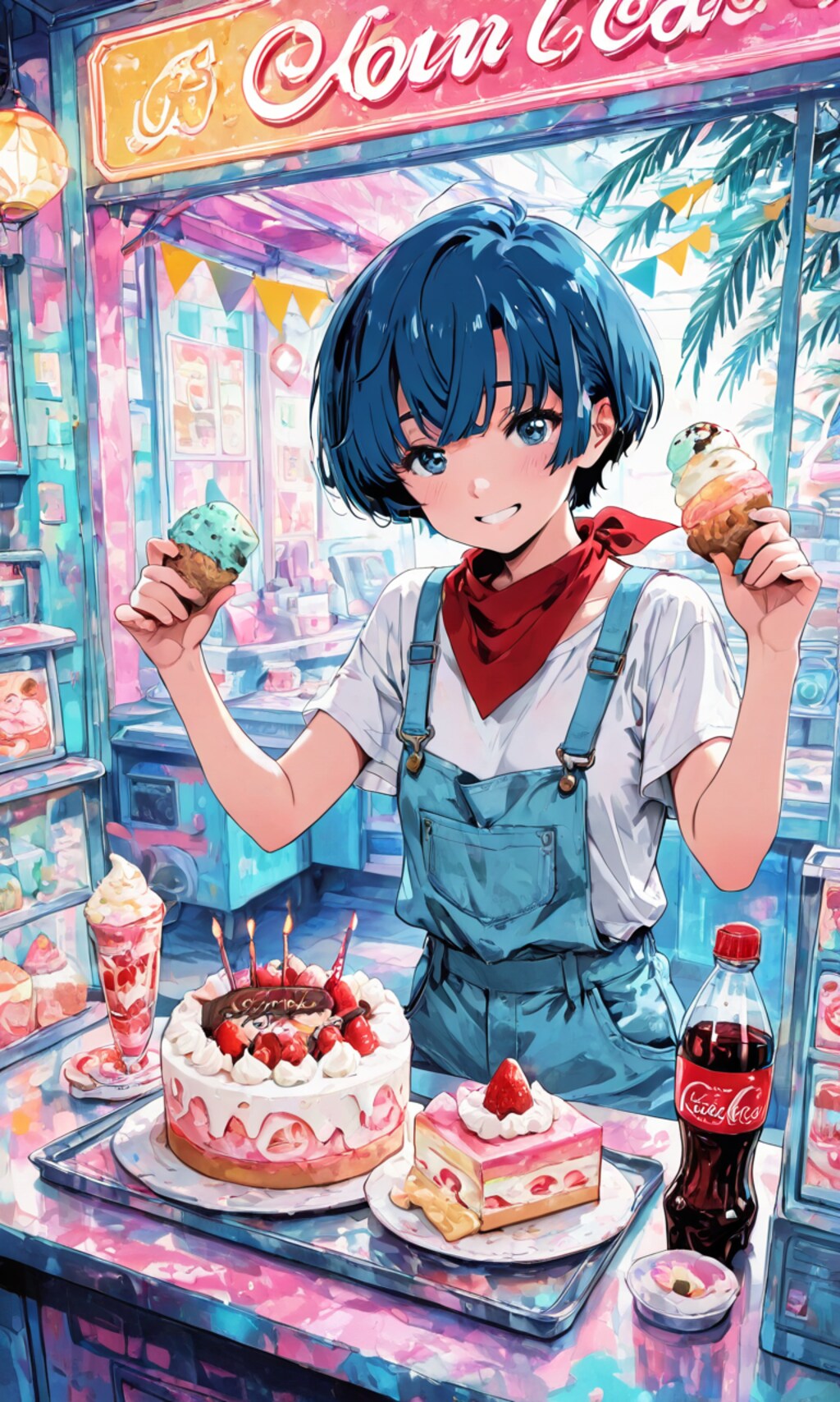 ケーキとアイスだ柑菜ちゃん