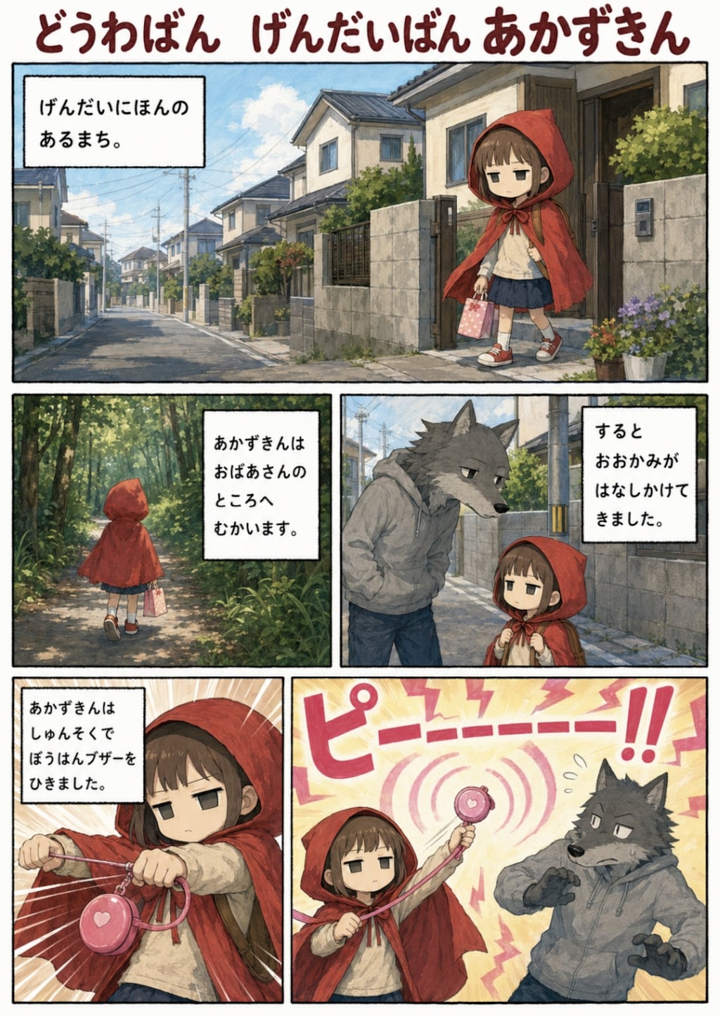 「童話版　現代版赤ずきん」