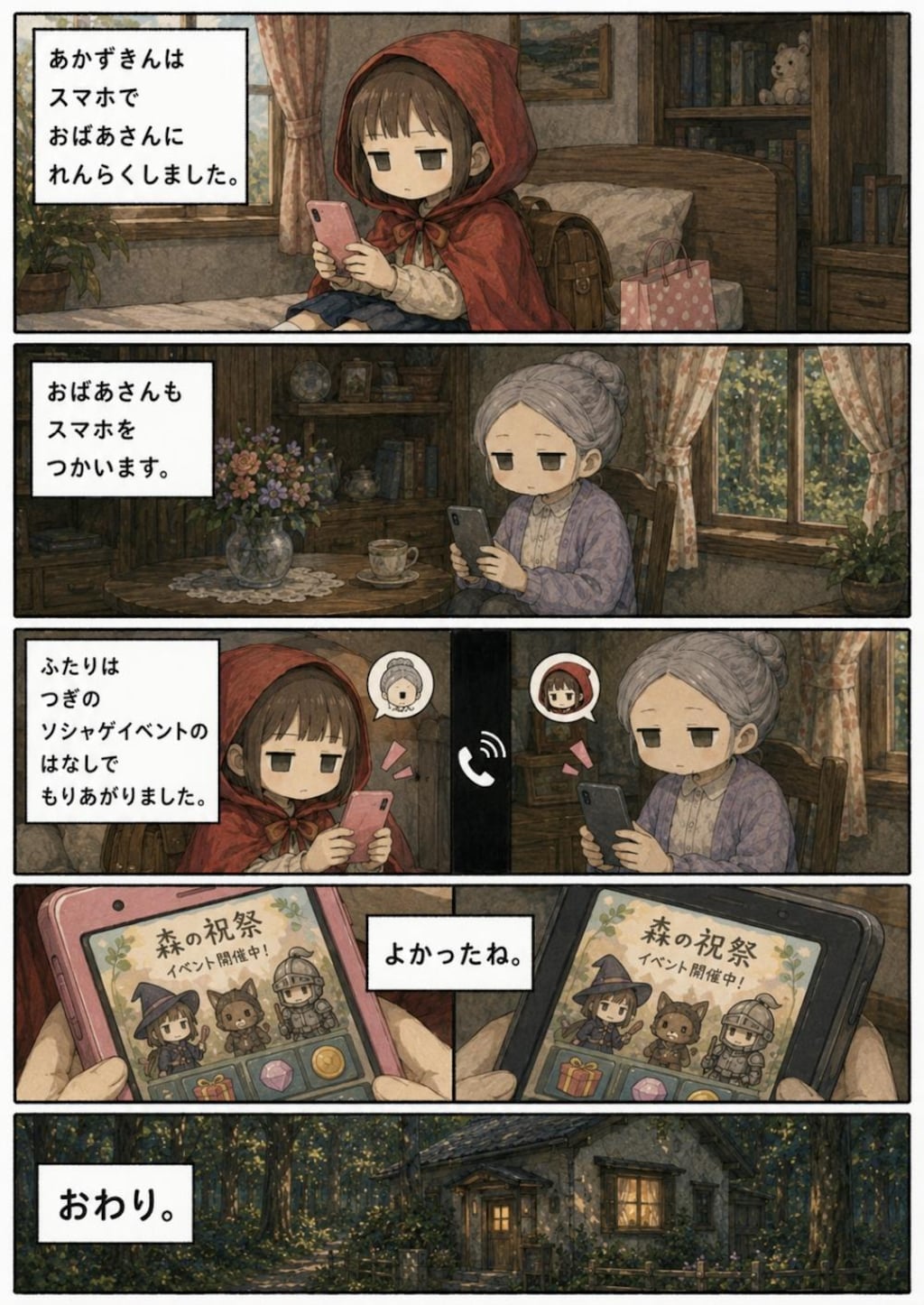 「童話版　現代版赤ずきん」