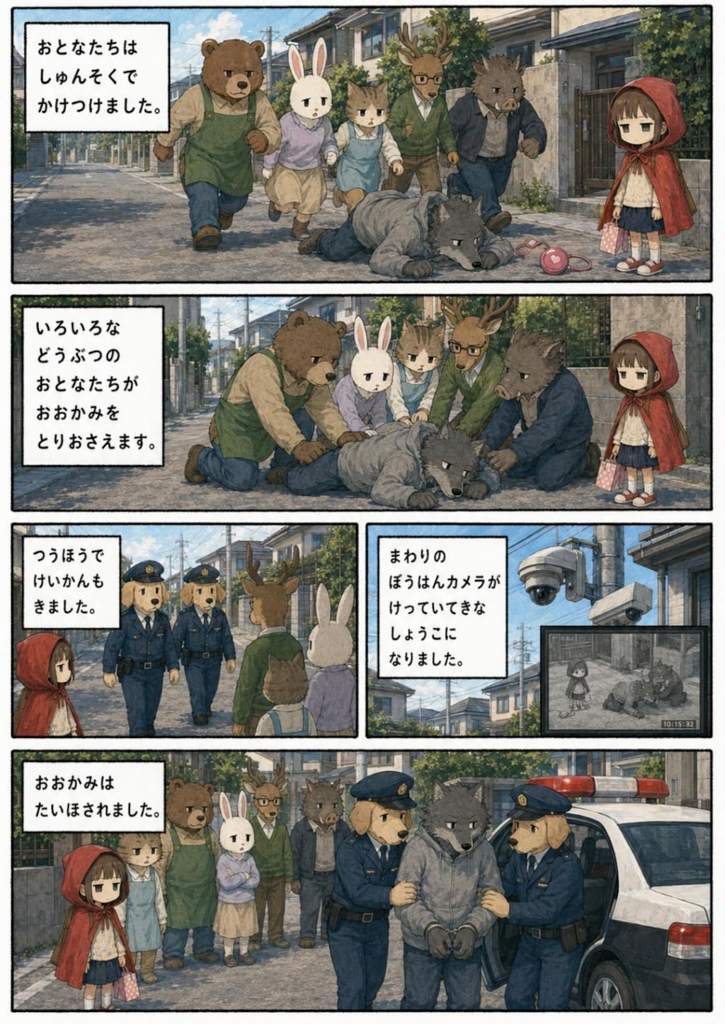 「童話版　現代版赤ずきん」