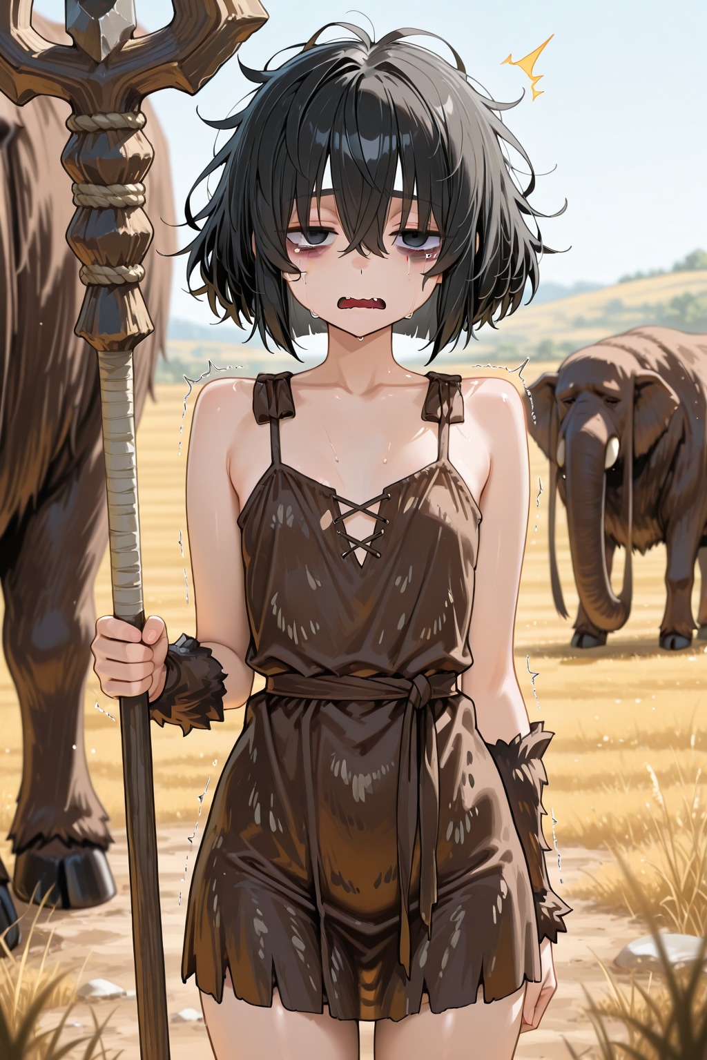 兄ちゃん…1人でマンモス狩ってこいなんてムリだよぅ…🦣