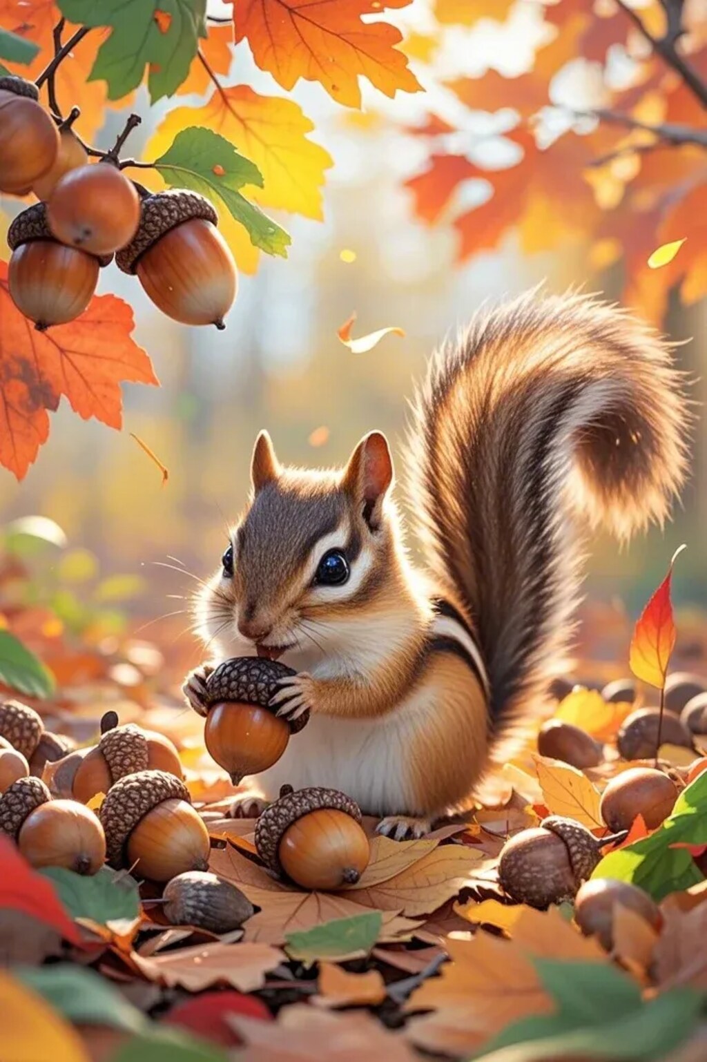 色々食べるシマリス