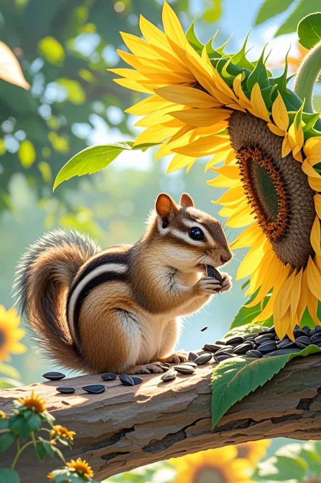 色々食べるシマリス