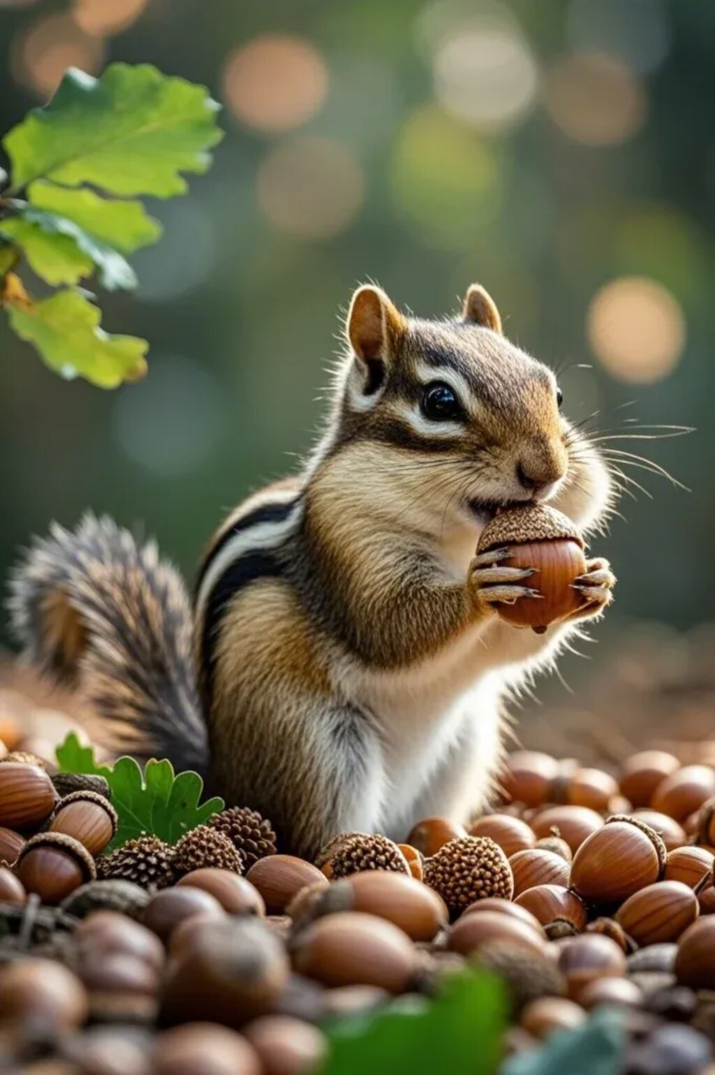 色々食べるシマリス