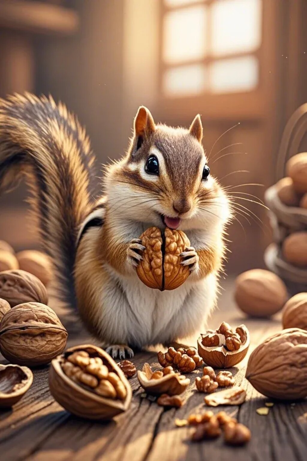 色々食べるシマリス