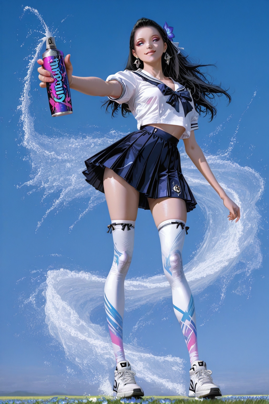 スプレーアートにしたらスプレーを手に持つ絵が出てきたorz　ネガティブの大半消しはあまり良くはなさそう