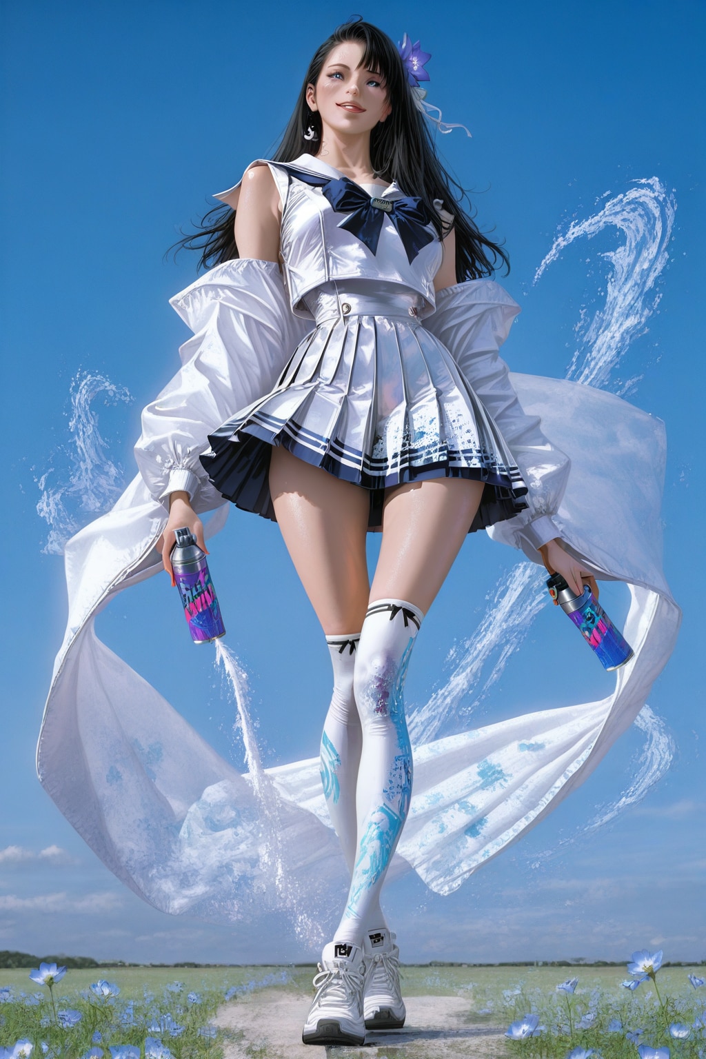 スプレーアートにしたらスプレーを手に持つ絵が出てきたorz　ネガティブの大半消しはあまり良くはなさそう