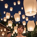 ランタンを一斉に空に放ちます。無数の灯火が舞い上がって、幻想的で美しい光景ですw　感動〜♥ 3枚目