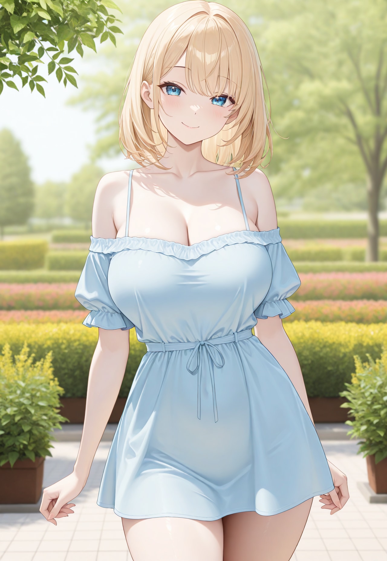 421（水色のオフショル）