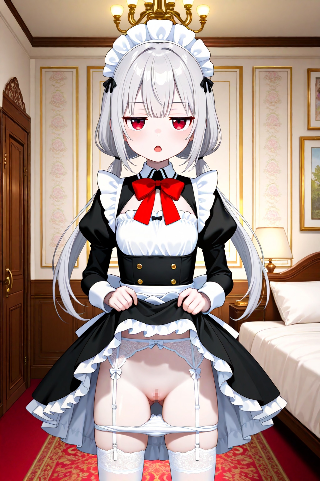 うちの子メイドスカートたくし上げ