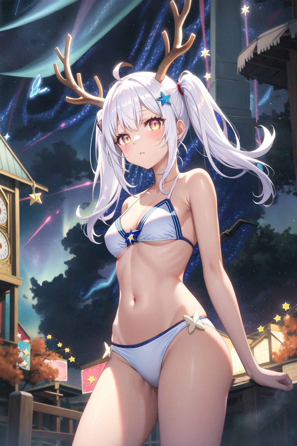 V4Bで水着の白髪ちゃん