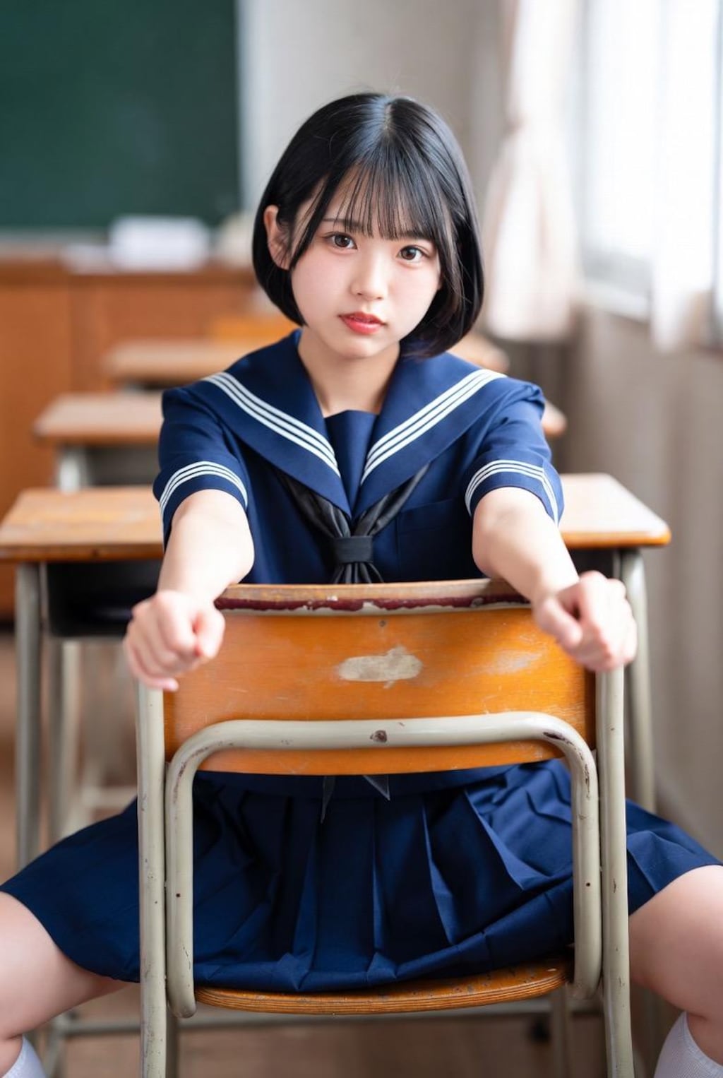 セーラー服と椅子