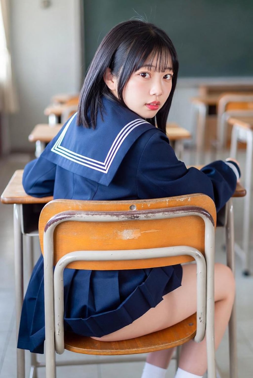 セーラー服と椅子