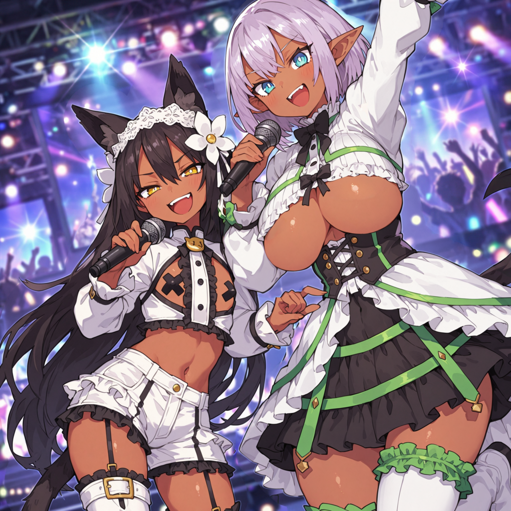 褐色コンビ -Idol outfit?!-