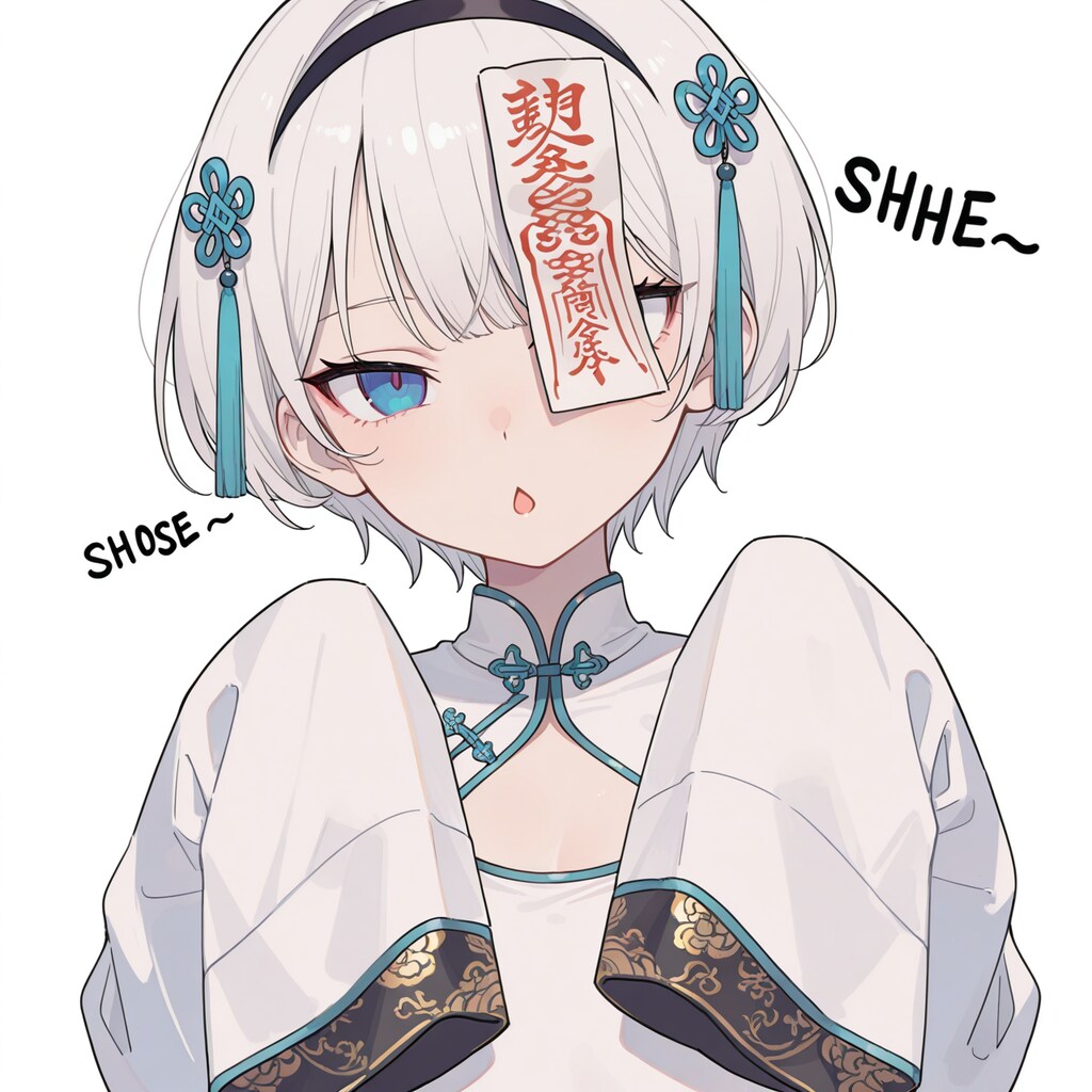 白キョンシーコスの細身さんを観察する