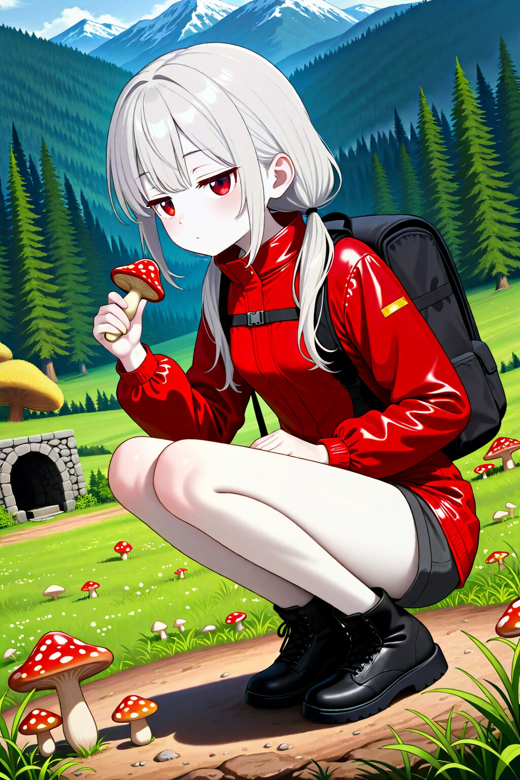 うちの子きのこ狩り