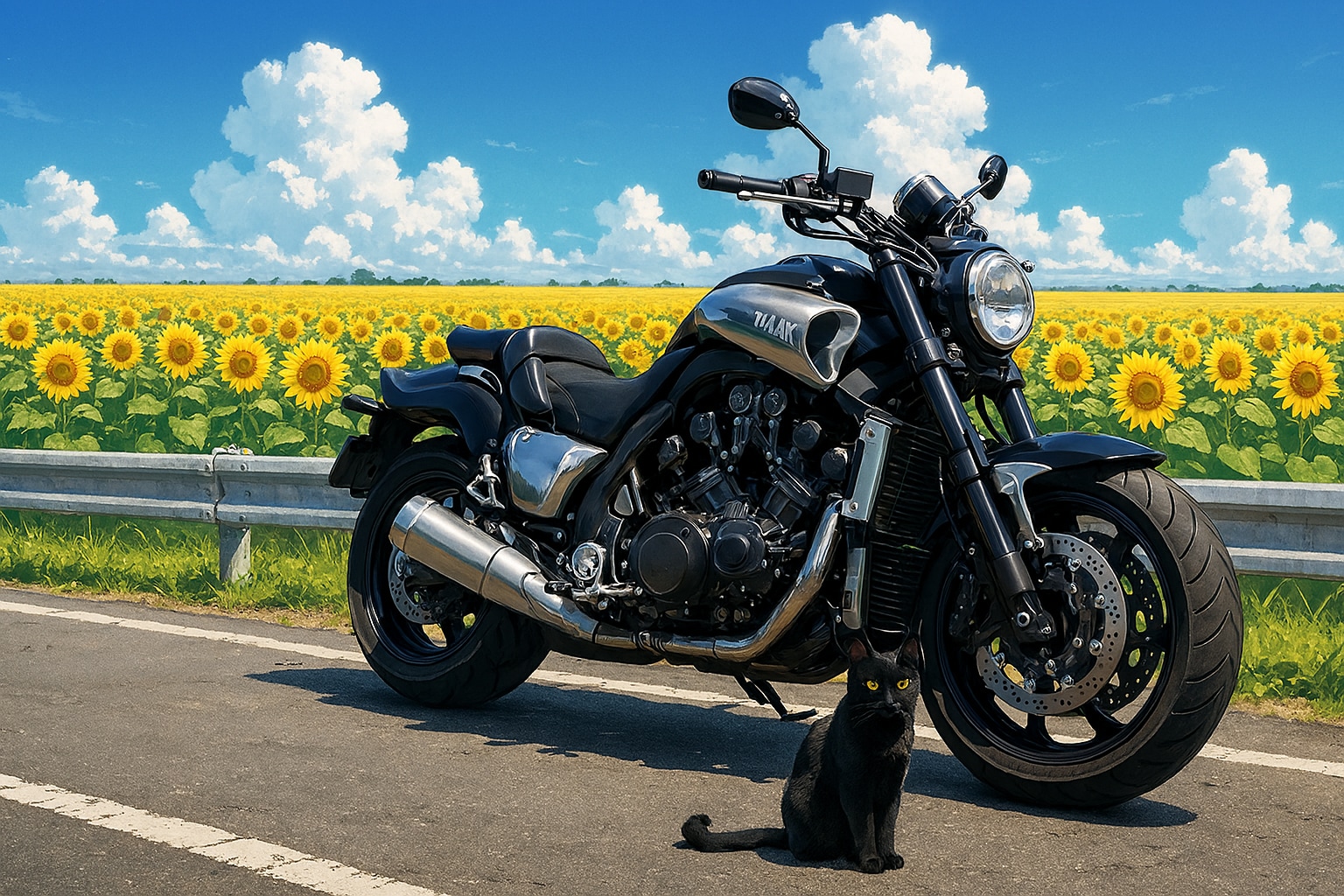 猫とバイク | の人気AIイラスト・グラビア