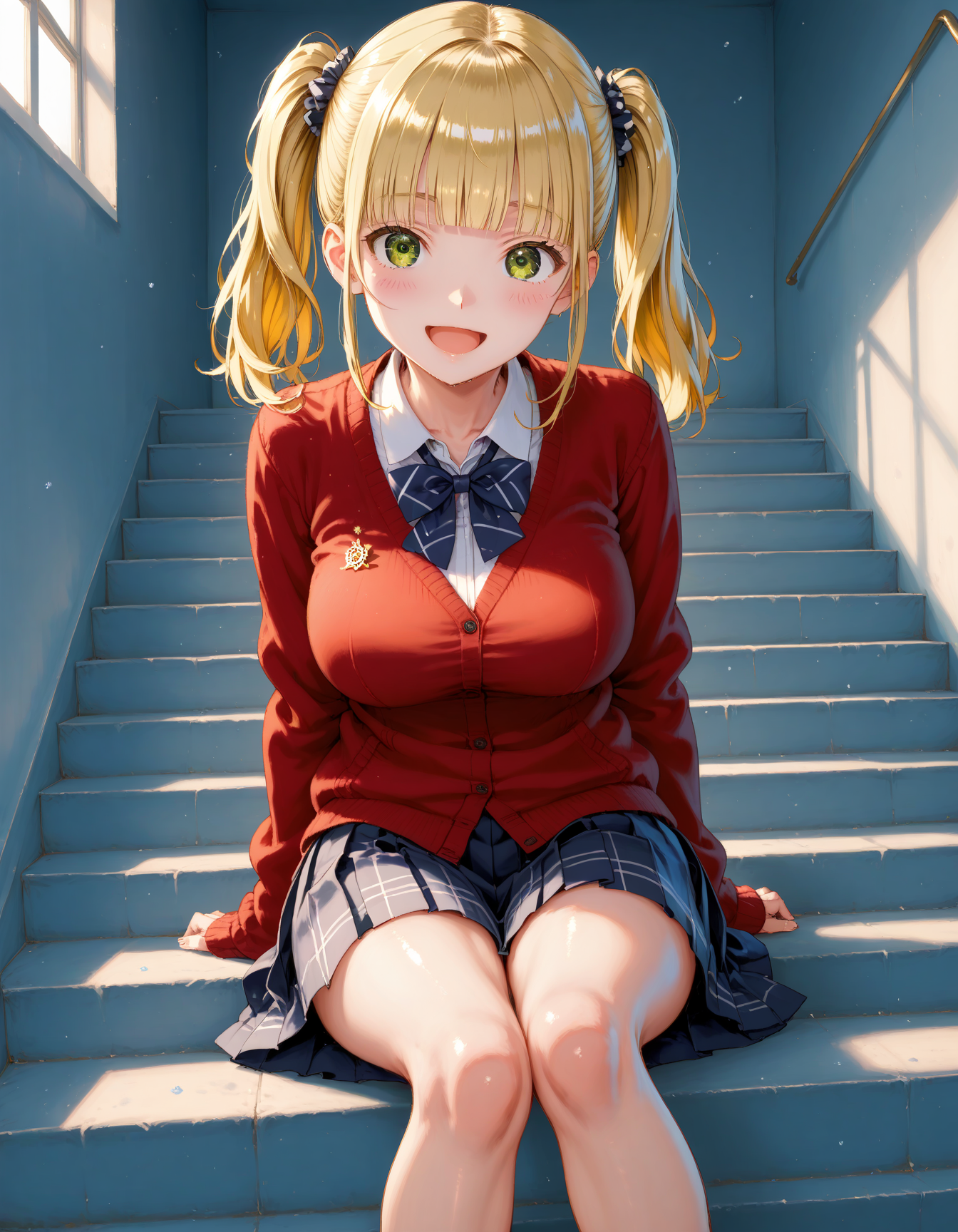 金髪ツインテJK | の人気AIイラスト・グラビア