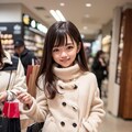 ダッフルコートの美女と買い物 7枚目