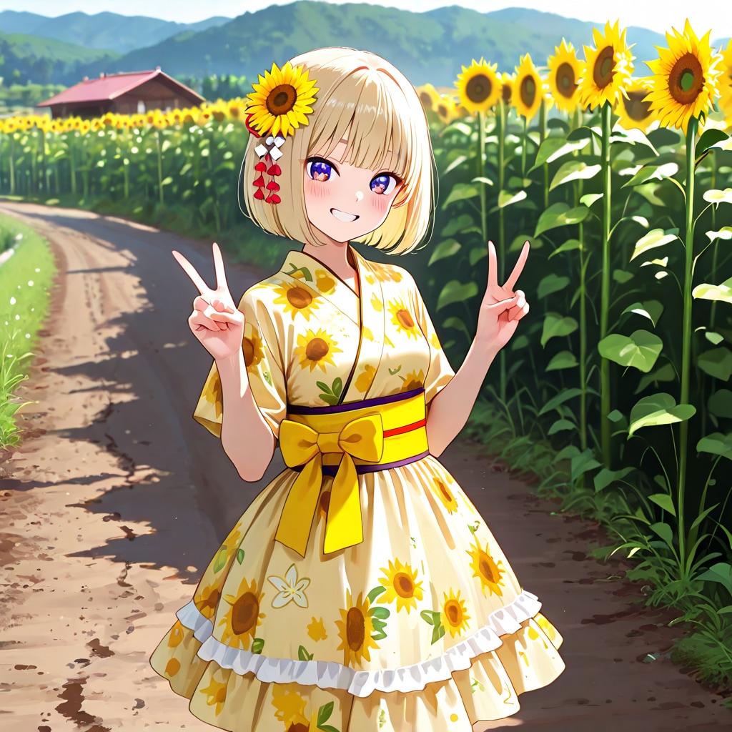 可愛い浴衣ドレス①