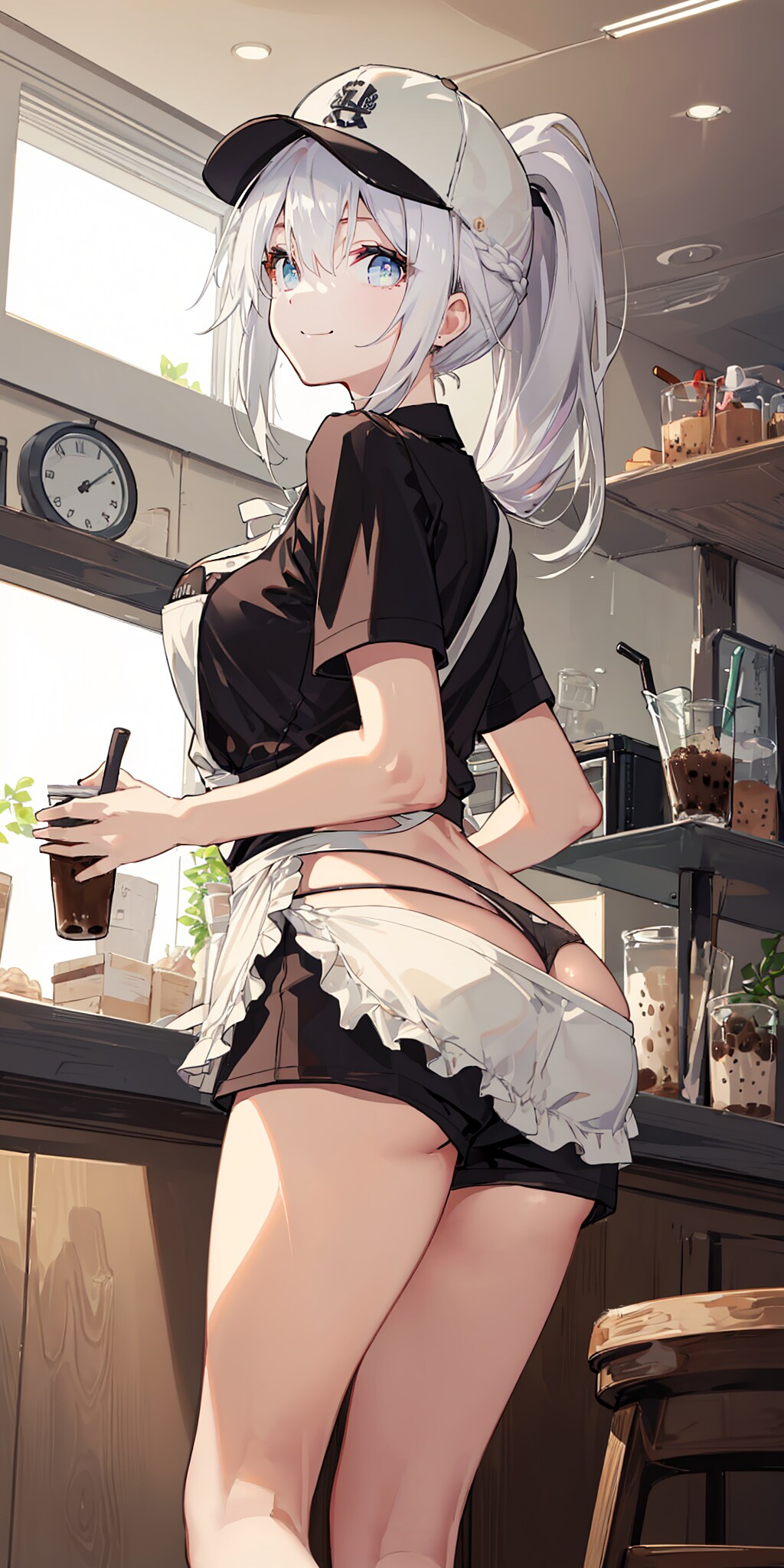 後ろにもエプロン再び