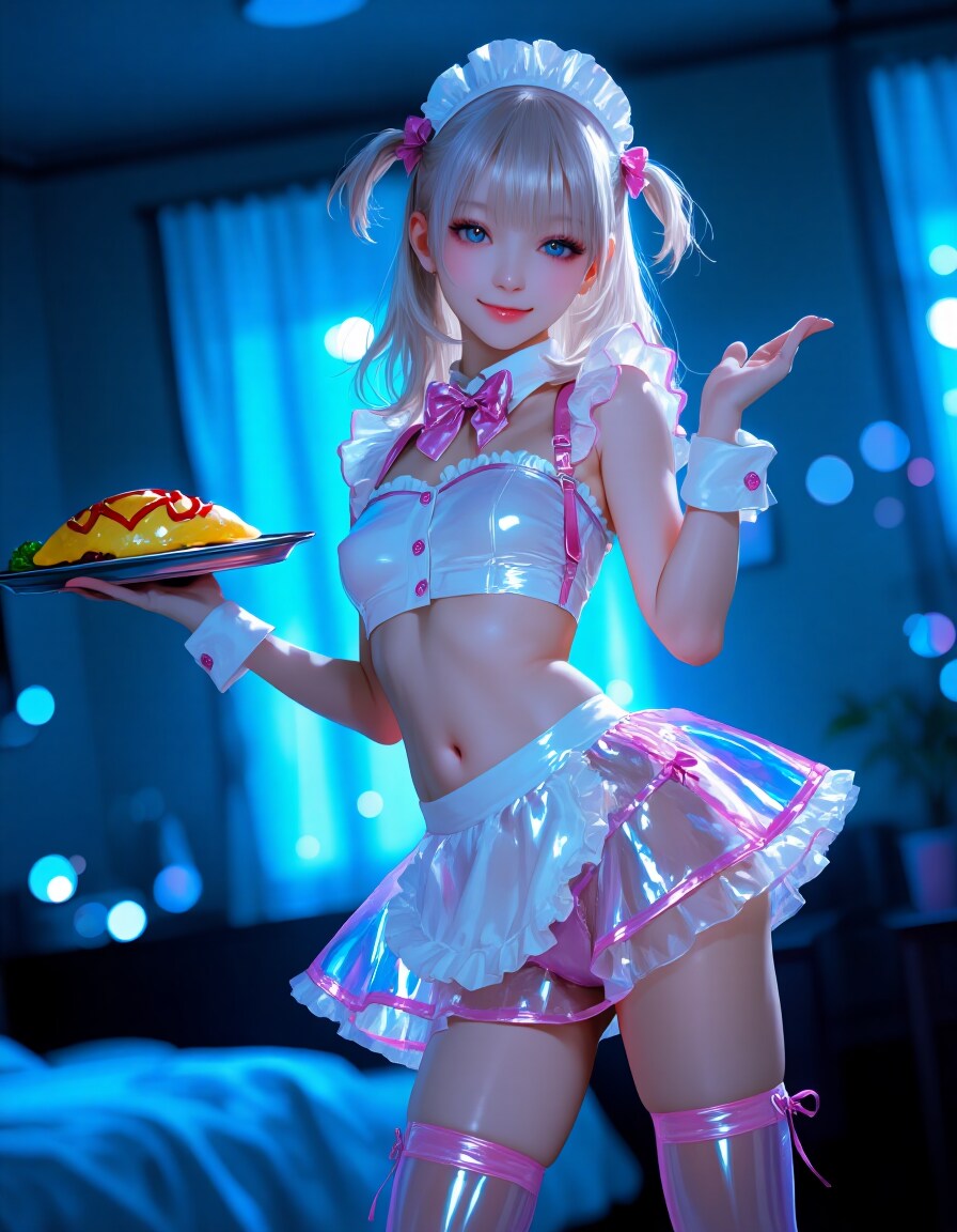透明ビニールメイドさん