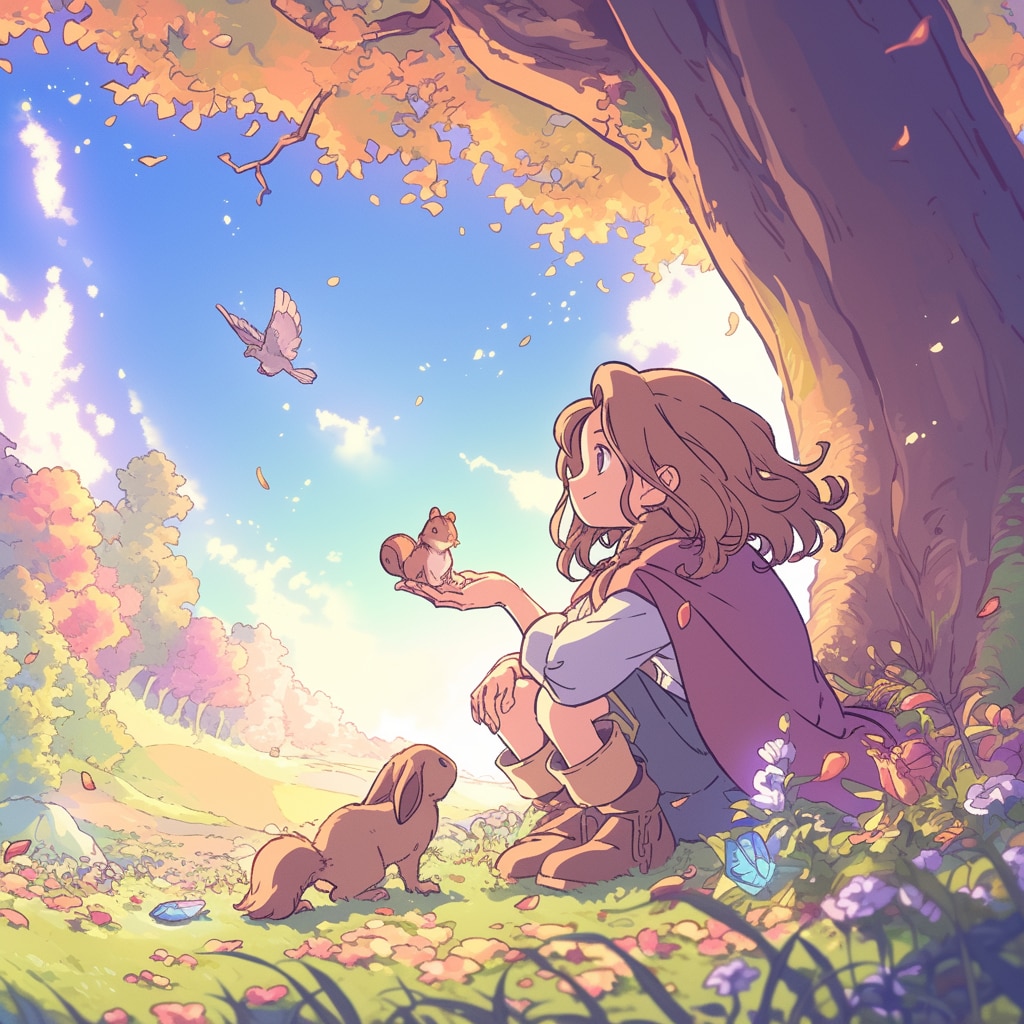 動物と女の子 animals and girl