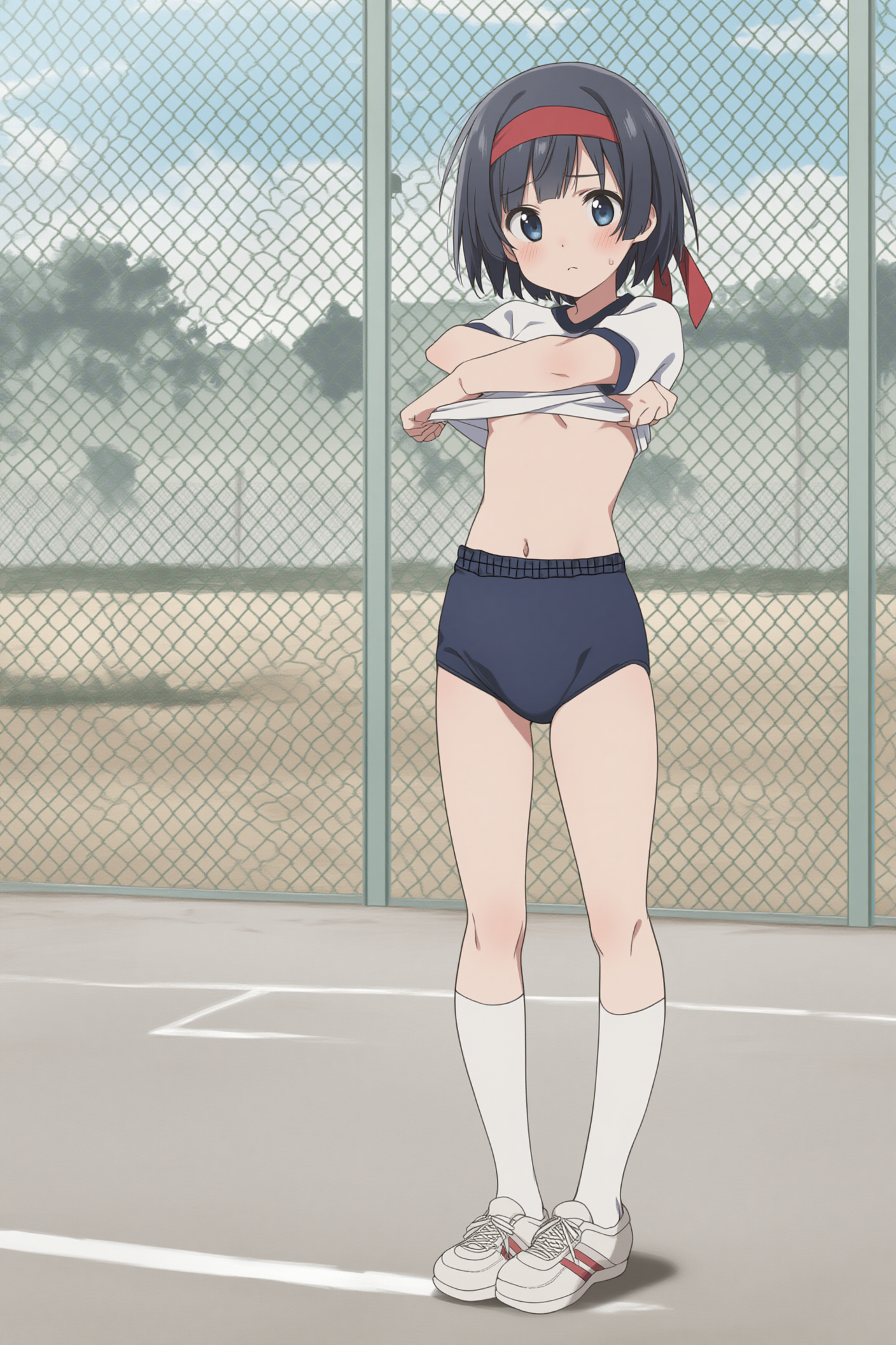 体操着脱ぎ中