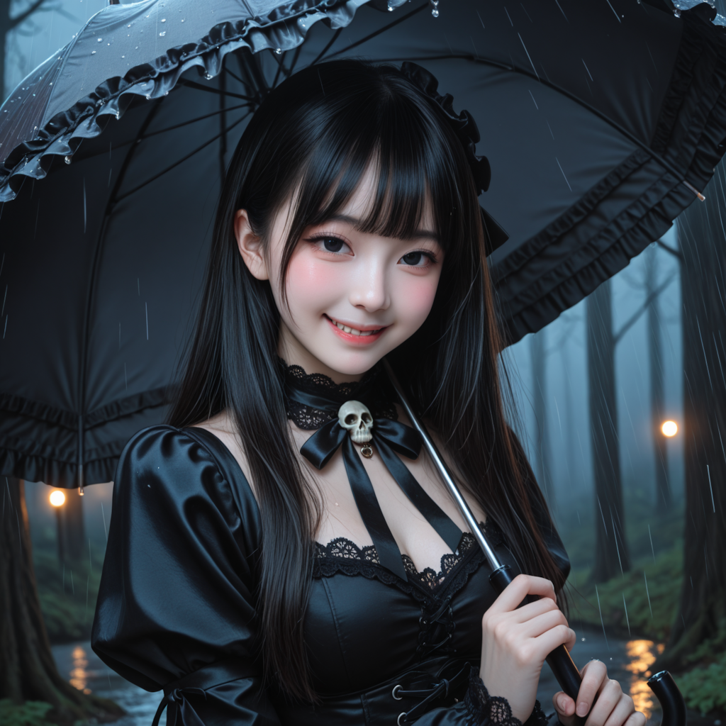雨、森