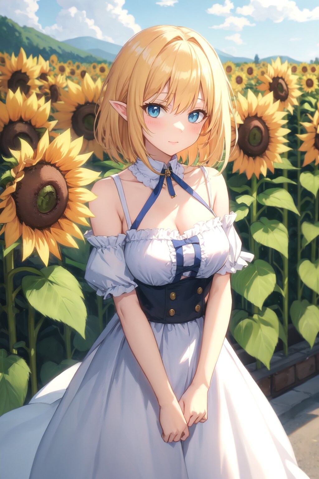 向日葵と少女 | の人気AIイラスト・グラビア